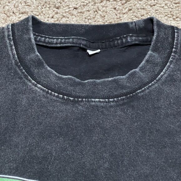 Fied Shirt Mens Large Black Feliz Cumpleanos Ferxxo Faded Columbian Hip Hop - Picture 4 of 9